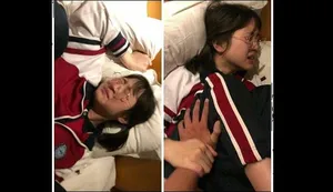 Chịch em gái cùng cha khác mẹ JK của tôi trên ghế dài và bị xuất tinh vào lồn